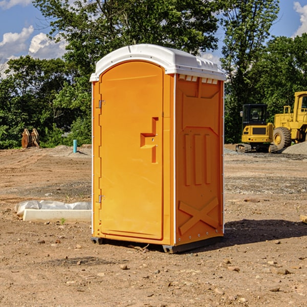 how often are the porta potties cleaned and serviced during a rental period in New Concord